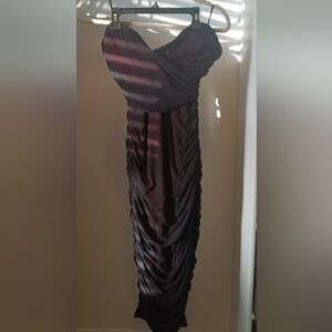 SHEIN Elegant Strapless Dark Dress